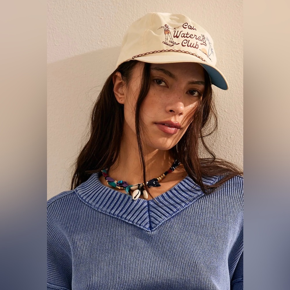 Free People X Ariana Ost Blue Alpha Choker Necklace NWT